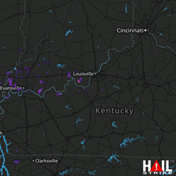 Hail Map Corydon, IN 08-22-2019