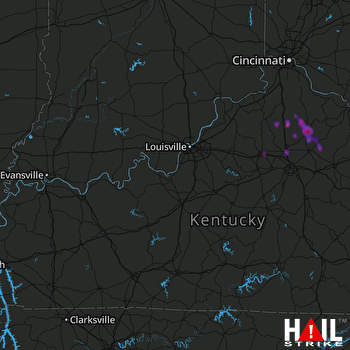 Hail Map Georgetown, KY 08-31-2019