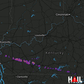 Hail Map Madisonville, KY 03-12-2020