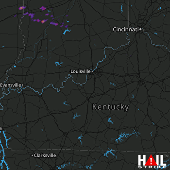 Hail Map Terre Haute, IN 03-20-2017