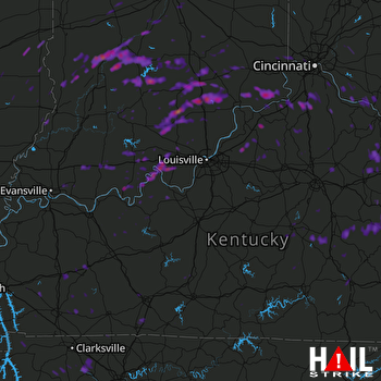 Hail Map Bloomington, IN 05-19-2017