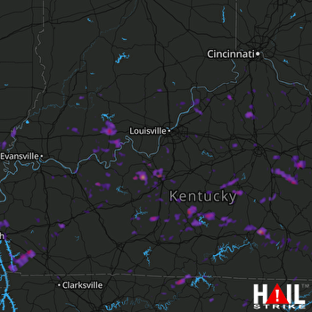 Hail Map Richmond, KY 05-27-2017
