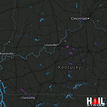 Hail Map La Grange, KY 05-06-2018
