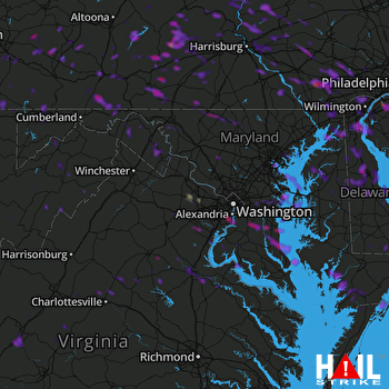 Hail Map Alexandria, VA 06-29-2019