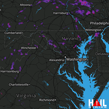 Hail Map Baltimore, MD 08-19-2019