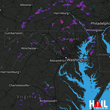 Hail Map York, PA 07-17-2017