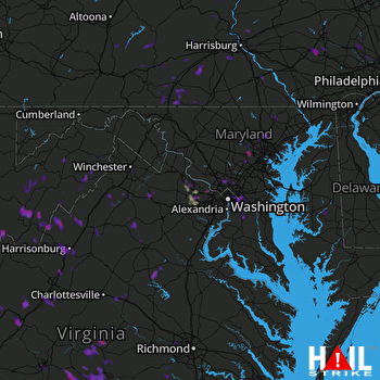 Hail Map Hyattsville, MD 07-18-2017