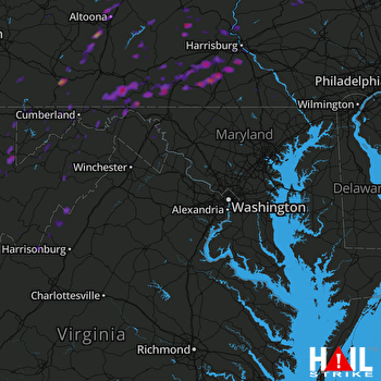 Hail Map Dillsburg, PA 08-04-2017