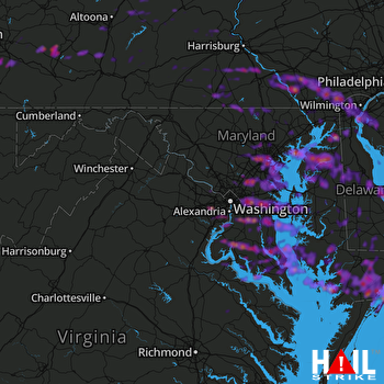 Hail Map Baltimore, MD 05-13-2018
