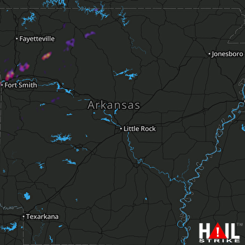 Hail Map Fort Smith, AR 02-07-2019