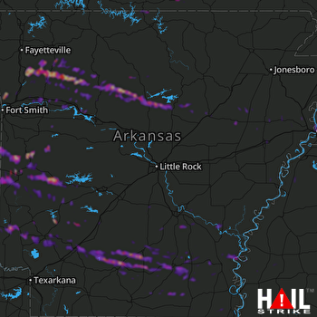 Hail Map Mena, AR 03-25-2019