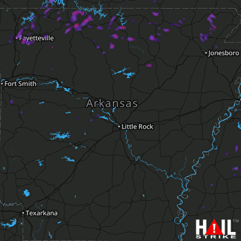 Hail Map Springdale, AR 08-21-2019