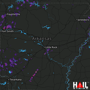 Hail Map Camden, AR 10-21-2019
