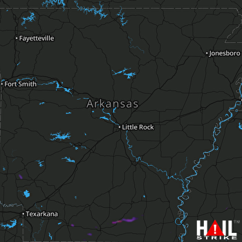 Hail Map LITTLE ROCK 02-18-2020