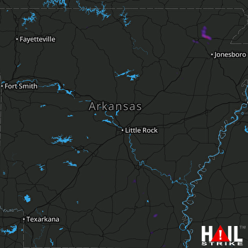 Hail Map LITTLE ROCK 09-13-2020