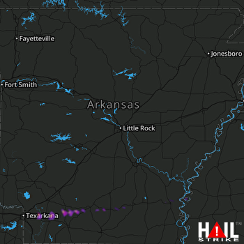 Hail Map LITTLE ROCK 02-26-2021