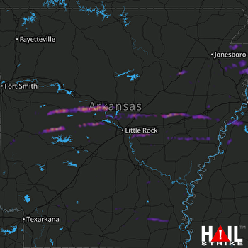 Hail Map Conway, AR 10-15-2021