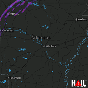 Hail Map Fayetteville, AR 04-29-2017