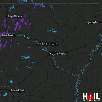 Hail Map Fort Smith, AR 05-19-2017