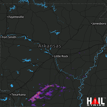 Hail Map Camden, AR 05-21-2017