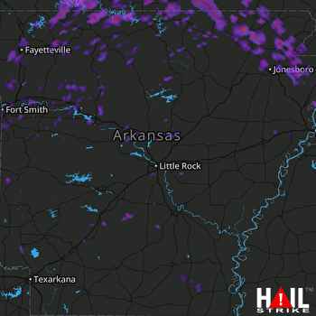 Hail Map Russellville, AR 05-28-2017