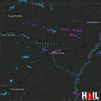 Hail Map Olive Branch, MS 05-30-2017