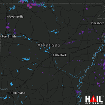 Hail Map Batesville, MS 06-15-2017
