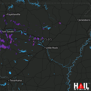 Hail Map Conway, AR 06-18-2017