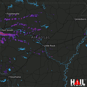 Hail Map Conway, AR 07-01-2017