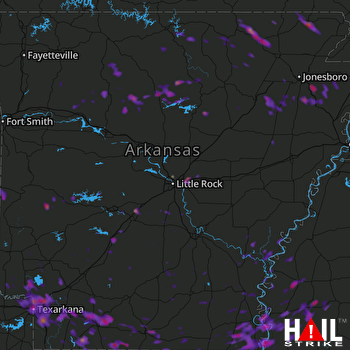 Hail Map Texarkana, TX 07-01-2017