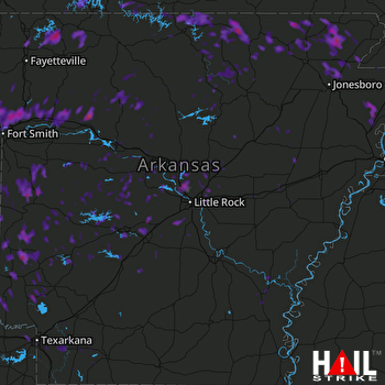 Hail Map Van Buren, AR 07-03-2017
