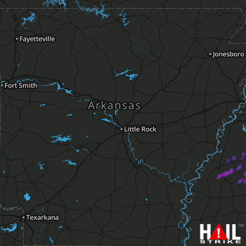 Hail Map Charleston, MS 07-03-2017