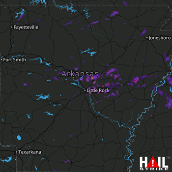Hail Map Southaven, MS 07-04-2017