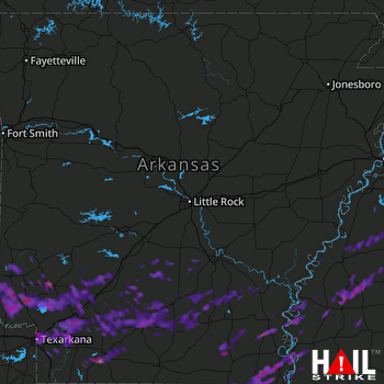 Hail Map Bastrop, LA 07-06-2017
