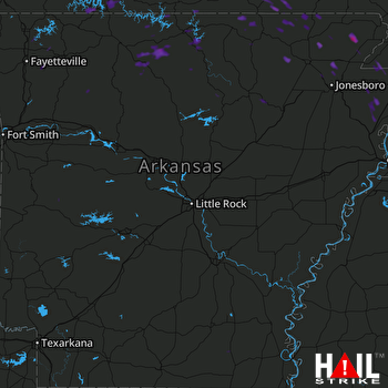 Hail Map Yellville, AR 08-03-2017