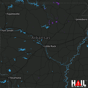 Hail Map Batesville, AR 08-19-2017
