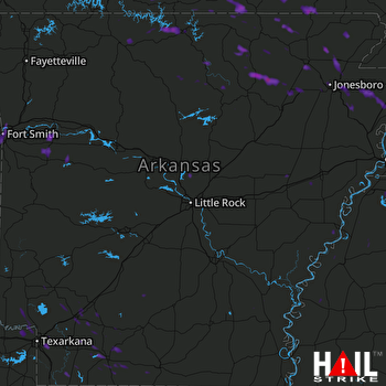 Hail Map Cave City, AR 08-20-2017