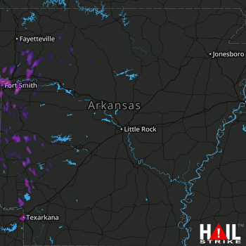 Hail Map Fort Smith, AR 10-22-2017