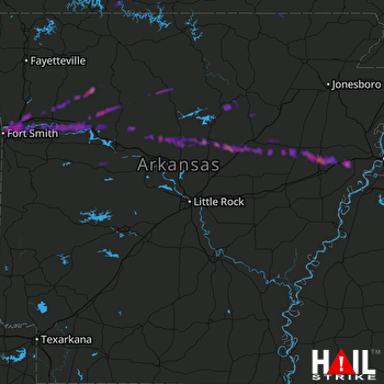 Hail Map Fort Smith, AR 11-06-2017