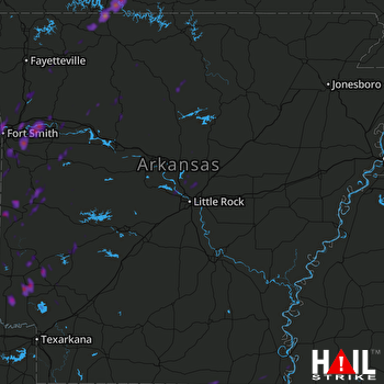 Hail Map Van Buren, AR 04-14-2018