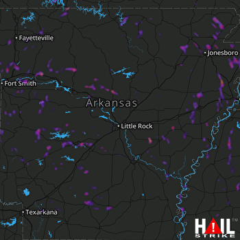 Hail Map Camden, AR 05-17-2018