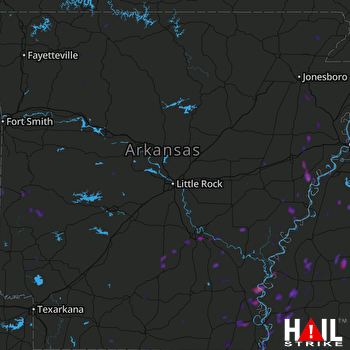 Hail Map Pine Bluff, AR 05-21-2018