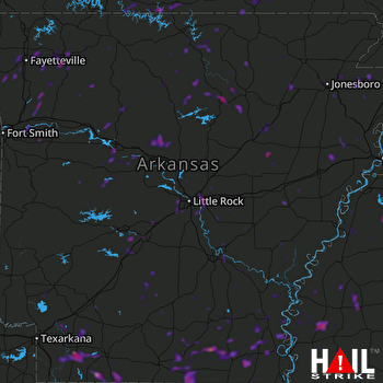 Hail Map Russellville, AR 05-25-2018