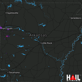 Hail Map Fort Smith, AR 05-30-2018