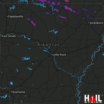 Hail Map Branson, MO 06-01-2018