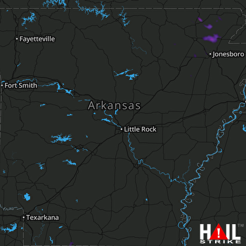 Hail Map LITTLE ROCK 06-12-2018