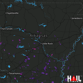 Hail Map Conway, AR 06-13-2018