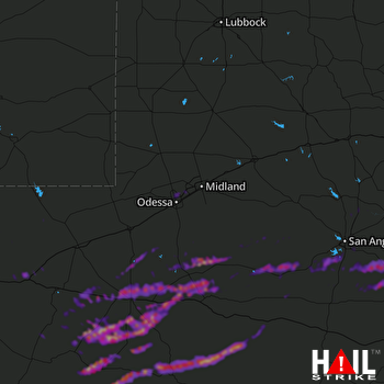 Hail Map Big Lake, TX 10-13-2018