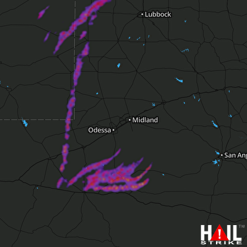 Hail Map Fort Stockton, TX 05-25-2019