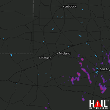 Hail Map Ballinger, TX 06-17-2019